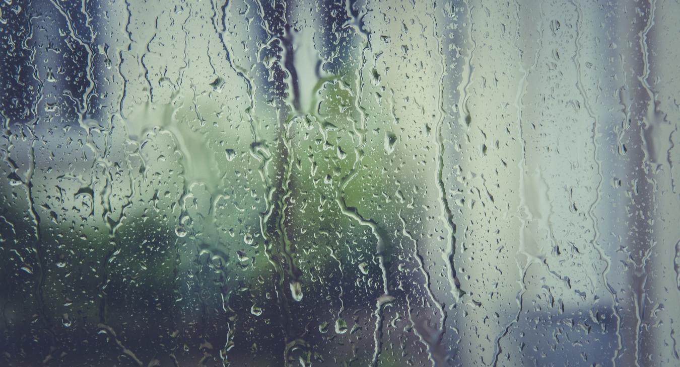 Condensation on a window in a room without effective ventilation